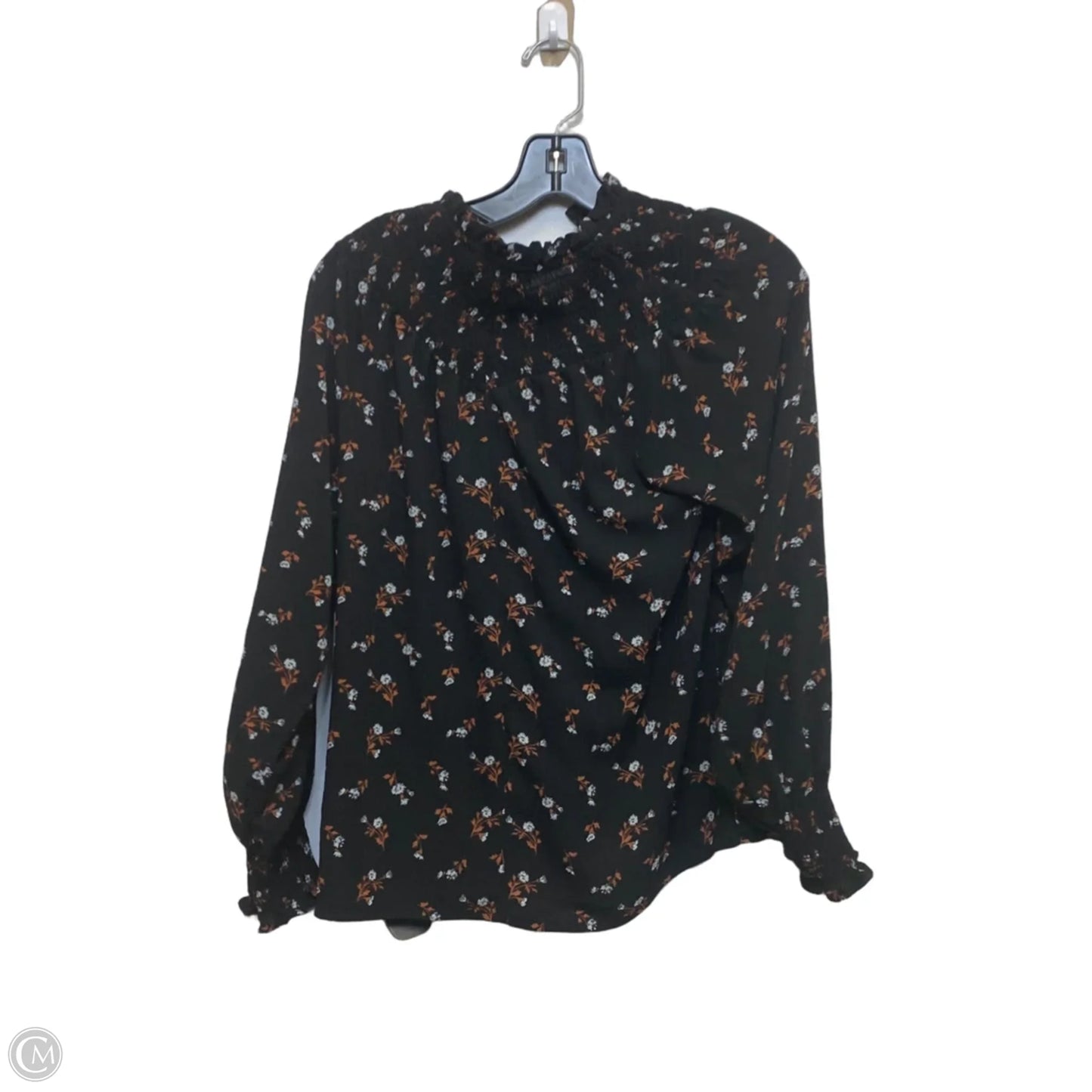 Top Long Sleeve By Madewell In Black & Orange, Size: Xs