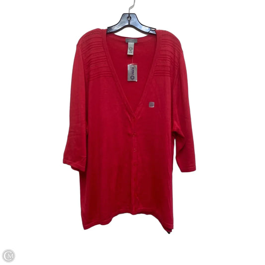 Cardigan By Catherines In Pink, Size: 3x