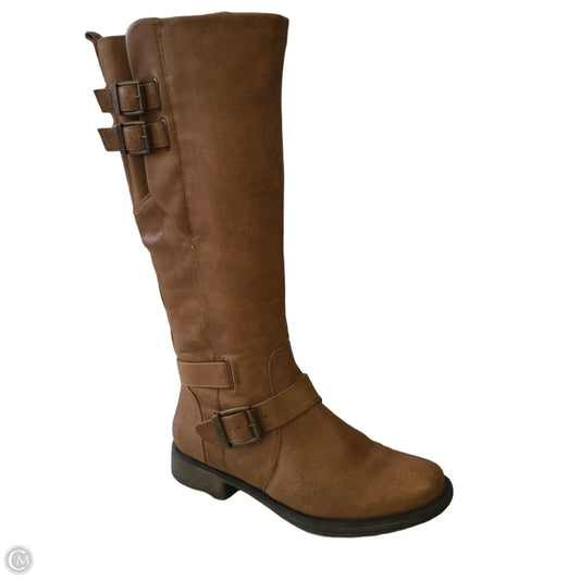 Boots Knee Flats By Bare Traps In Tan, Size: 7.5
