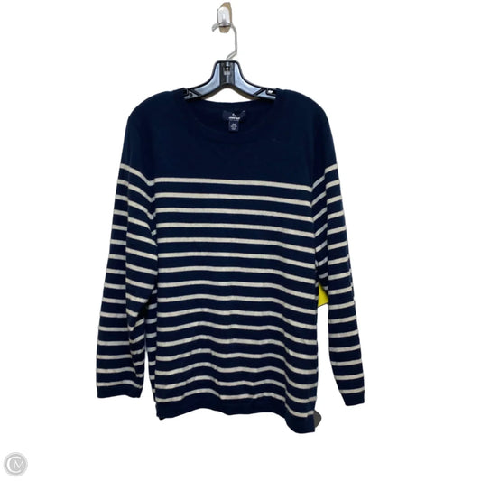 Sweater Cashmere By Lands End In Blue & White, Size: 3x