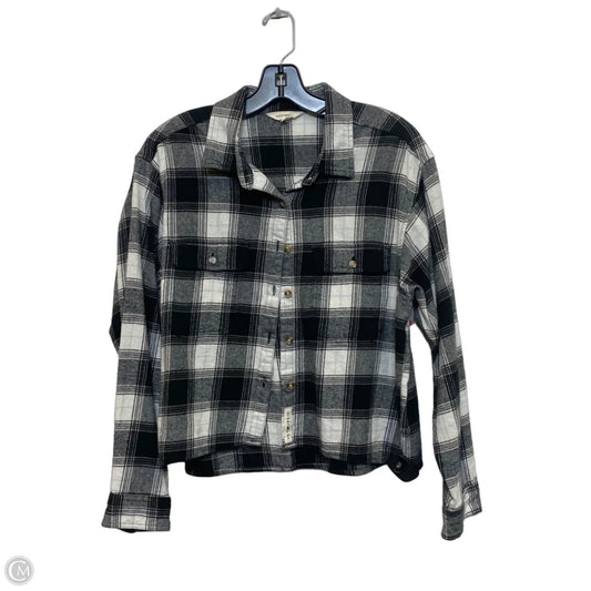 Top Long Sleeve By Lucky Brand In Black & White, Size: M