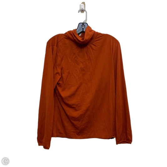 Top Long Sleeve By Kim Rogers In Orange, Size: L