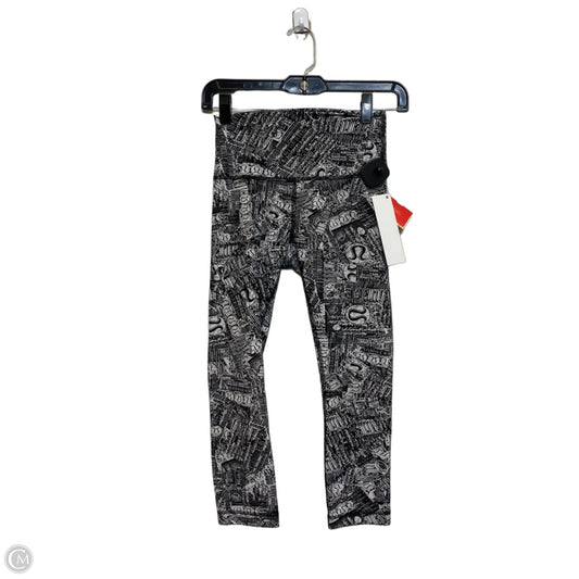 Athletic Leggings Designer By Lululemon In Black & White, Size: S