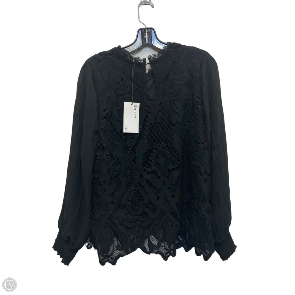 Top Long Sleeve By Bailey 44 In Black, Size: L