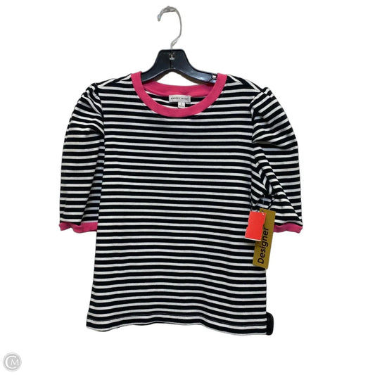 Top Short Sleeve Designer By Rebecca Minkoff In Black & White, Size: L