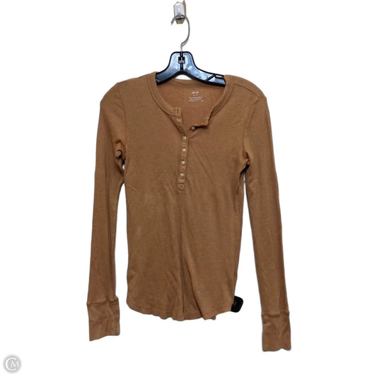 Top Long Sleeve By Aerie In Brown, Size: S