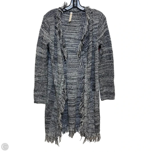 Sweater Cardigan By Andree By Unit In Black & Grey, Size: S