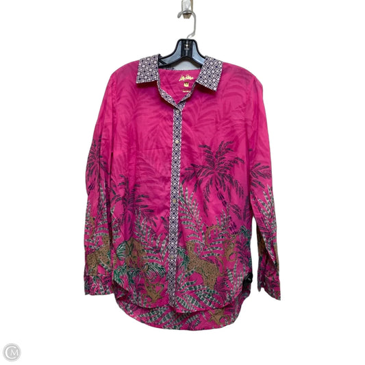 Top Long Sleeve Designer By Lilly Pulitzer In Pink, Size: M