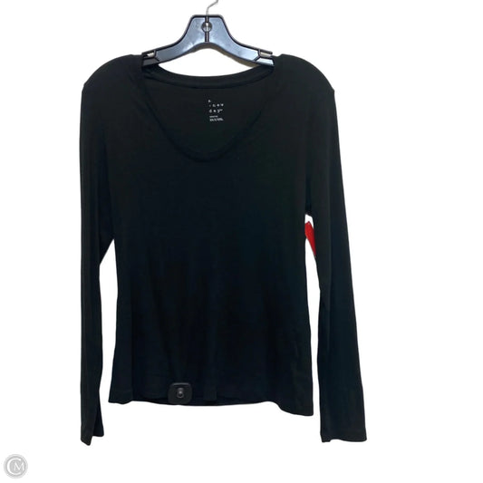 Top Long Sleeve By A New Day In Black, Size: M