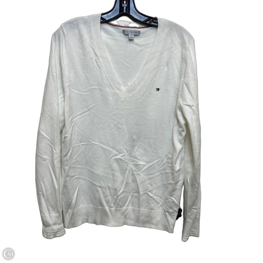 Sweater By Tommy Hilfiger In White, Size: L