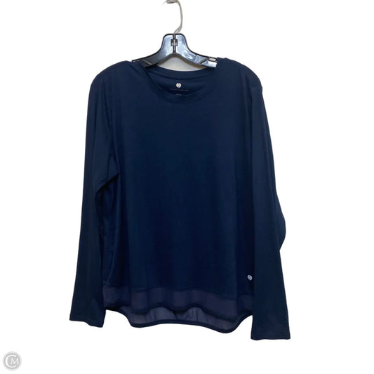 Top Long Sleeve By Stretchtherules In Blue, Size: L
