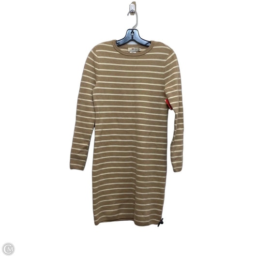 Dress Casual Midi Designer By Vineyard Vines In Tan & White, Size: Xs