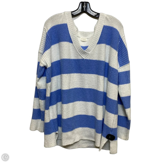 Sweater By Caslon In Blue & White, Size: 1x