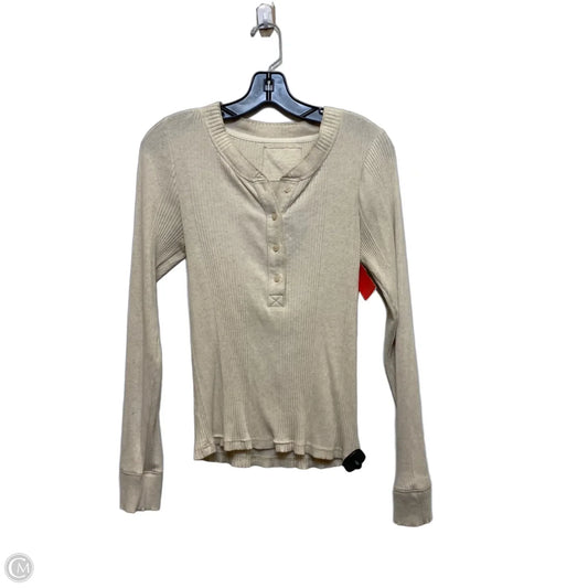 Top Long Sleeve By Aerie In Cream, Size: L