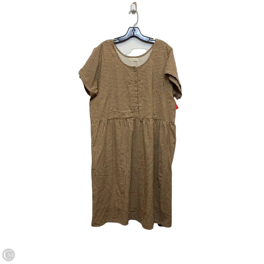 Dress Casual Short By Little Cottonwood In Brown & Cream, Size: Xxl