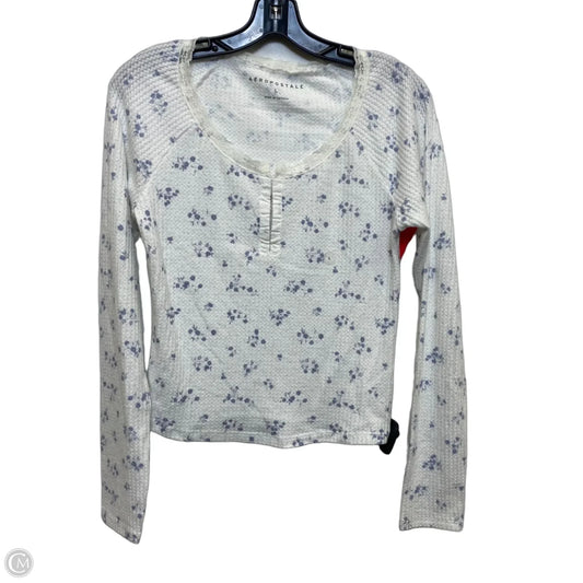 Top Long Sleeve By Aeropostale In White, Size: L