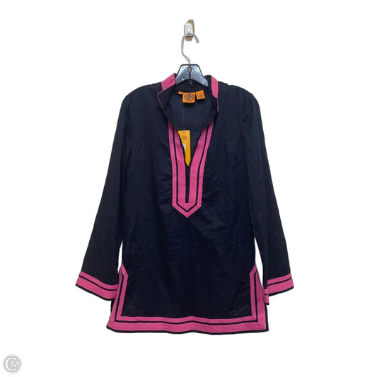 Top Long Sleeve Designer By Tory Burch In Blue, Size: M