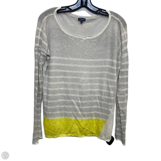 Top Long Sleeve By Splendid In Grey & Yellow, Size: S