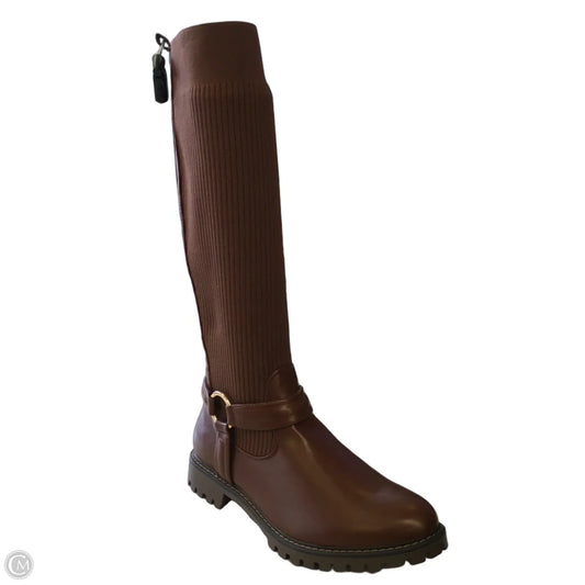 Boots Knee Flats By Cato In Brown, Size: 10