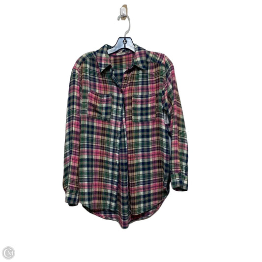 Top Long Sleeve By Pilcro In Blue & Pink, Size: Xs