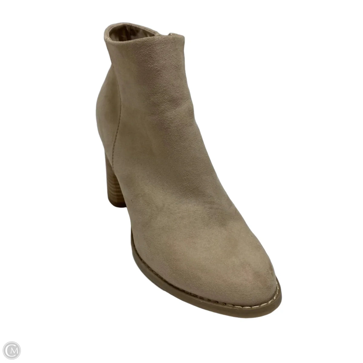 Boots Ankle Heels By Dv In Beige, Size: 8