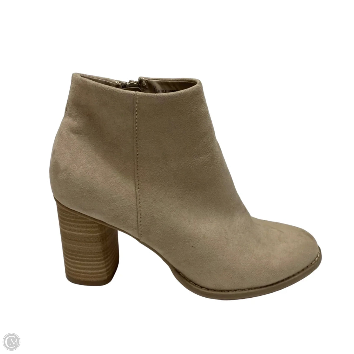 Boots Ankle Heels By Dv In Beige, Size: 8