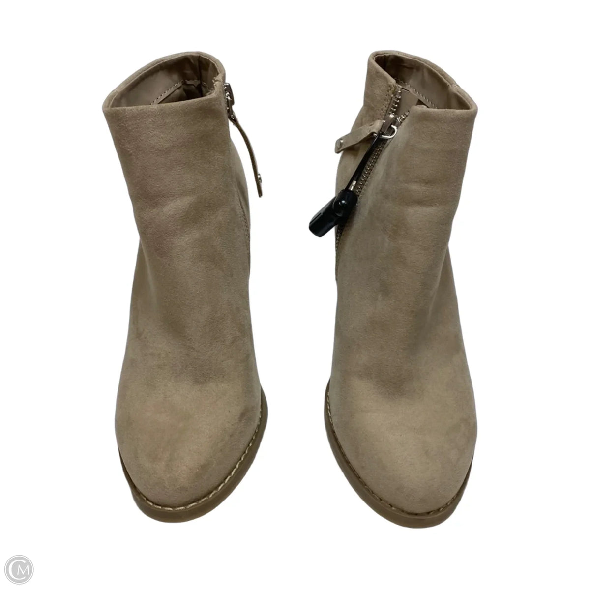 Boots Ankle Heels By Dv In Beige, Size: 8