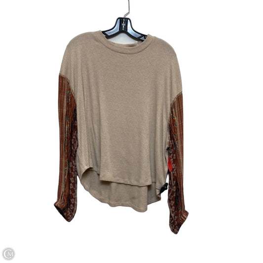 Top Long Sleeve By Altard State In Brown, Size: M