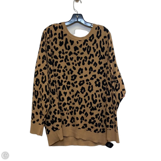 Sweater By Kim Rogers In Animal Print, Size: 3x