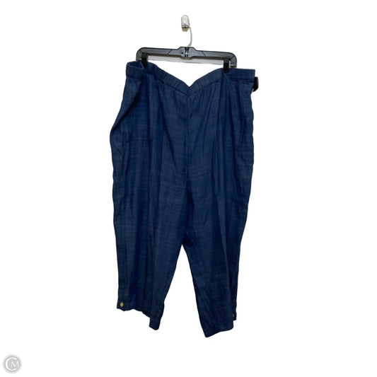 Pants Cropped By Alfred Dunner In Blue, Size: 24