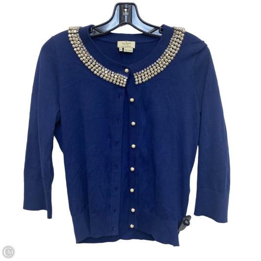 Cardigan Designer By Kate Spade In Blue, Size: M