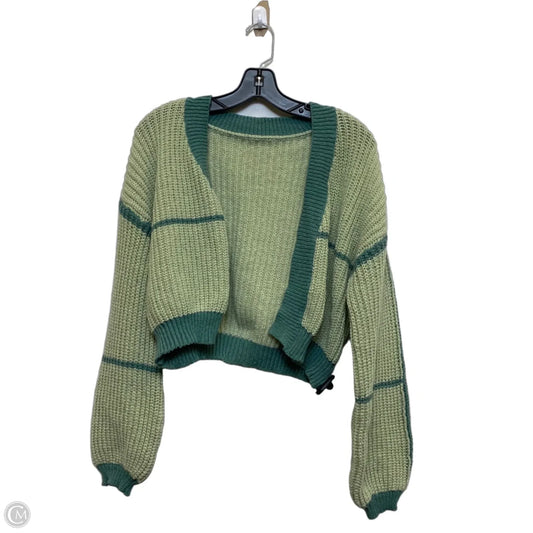 Sweater Cardigan By Shein In Green, Size: M