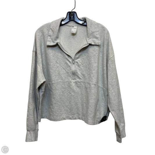 Athletic Top Long Sleeve Collar By All In Motion In Grey, Size: Xxl
