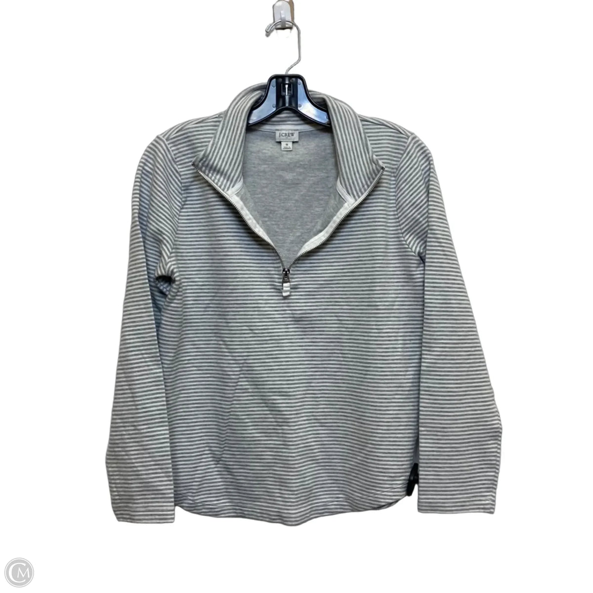 Top Long Sleeve By J. Crew In Grey & White, Size: S