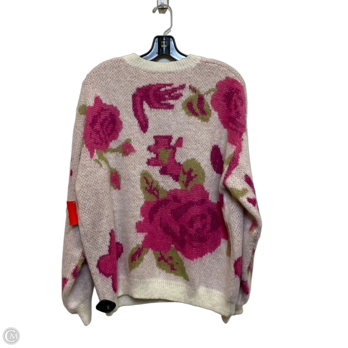 Sweater By Gilli In Pink & White, Size: S