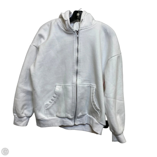 Sweatshirt Hoodie By Efany In White, Size: S