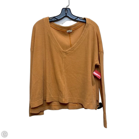 Top Long Sleeve By Pilcro In Orange, Size: M