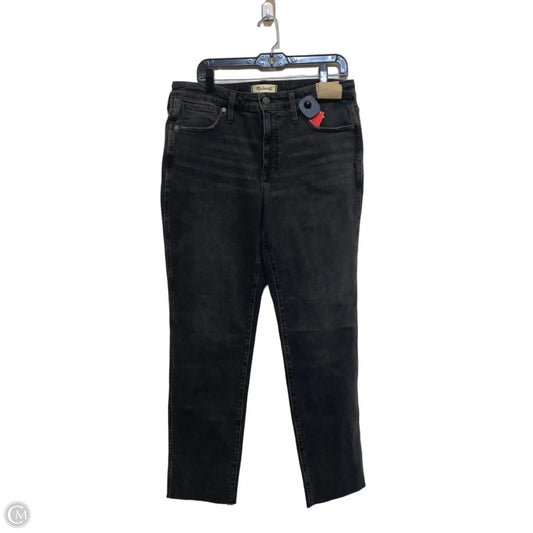 Jeans Straight By Madewell In Black Denim, Size: 12