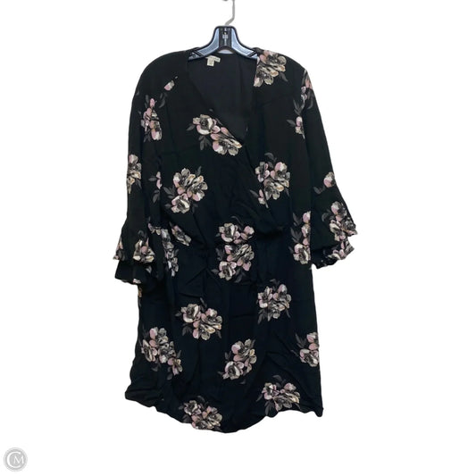 Dress Casual Short By Cato In Black & Purple, Size: 3x