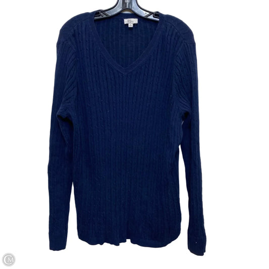 Sweater By Kim Rogers In Blue, Size: Xxl