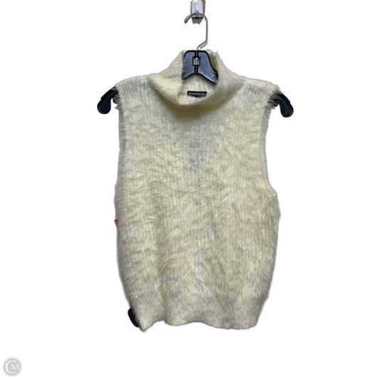 Sweater Short Sleeve By Express In Cream, Size: M