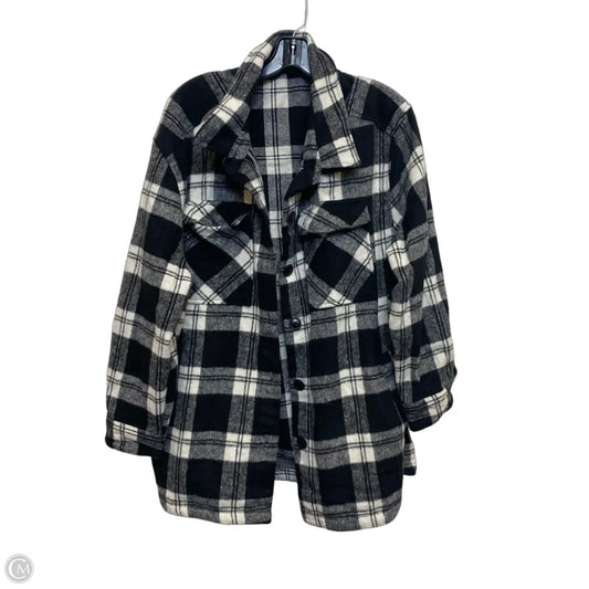 Jacket Shirt By Members Mark In Black & White, Size: Xxl