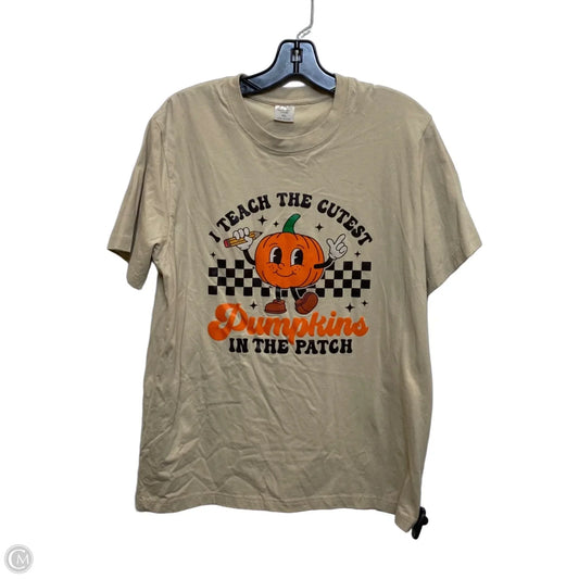 Top Short Sleeve By Clothes Mentor In Cream, Size: Xl