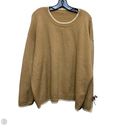 Sweater By Clothes Mentor In Tan, Size: 3x