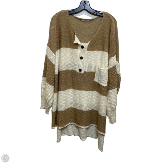 Sweater By Andthewhy In Cream & Tan, Size: M
