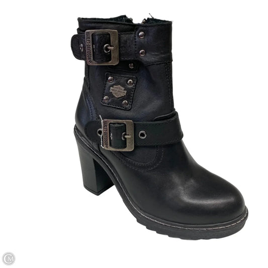 Boots Ankle Heels By Harley Davidson In Black, Size: 7.5