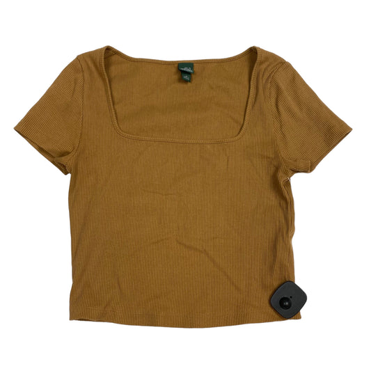 Brown Top Short Sleeve Wild Fable, Size M
