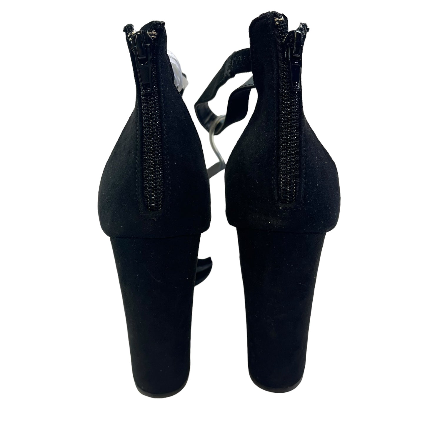 Black Sandals Heels Block Fashion Nova, Size 8