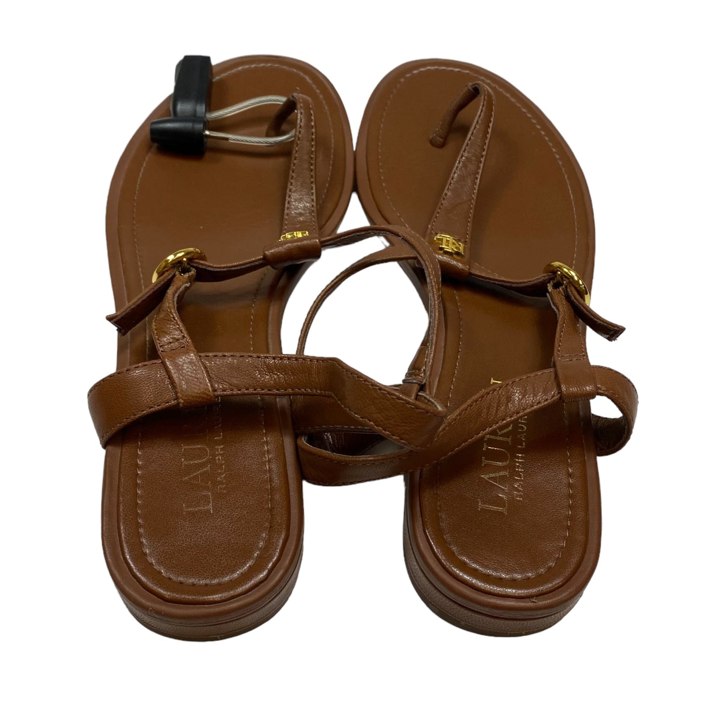 Brown Sandals Flats Ralph Lauren, Size 7