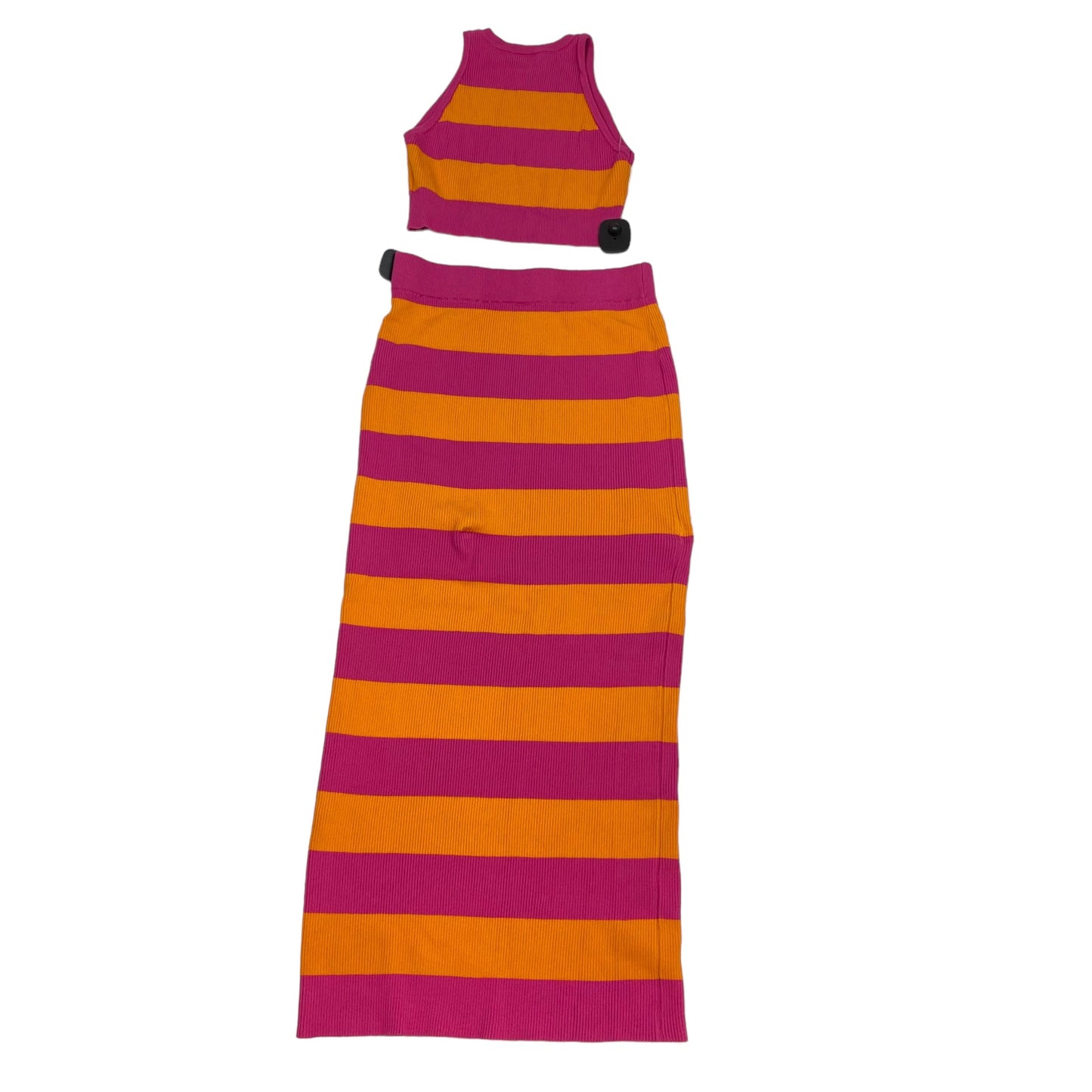 Orange & Pink Skirt Set 2pc Shein, Size S